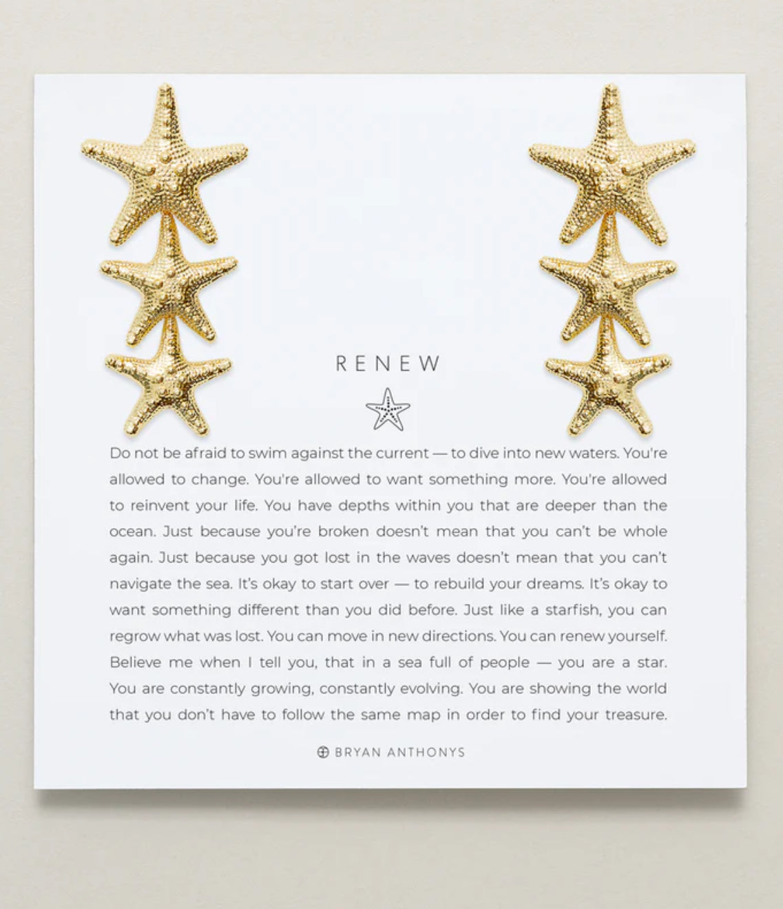 3 gold starfish earrings 