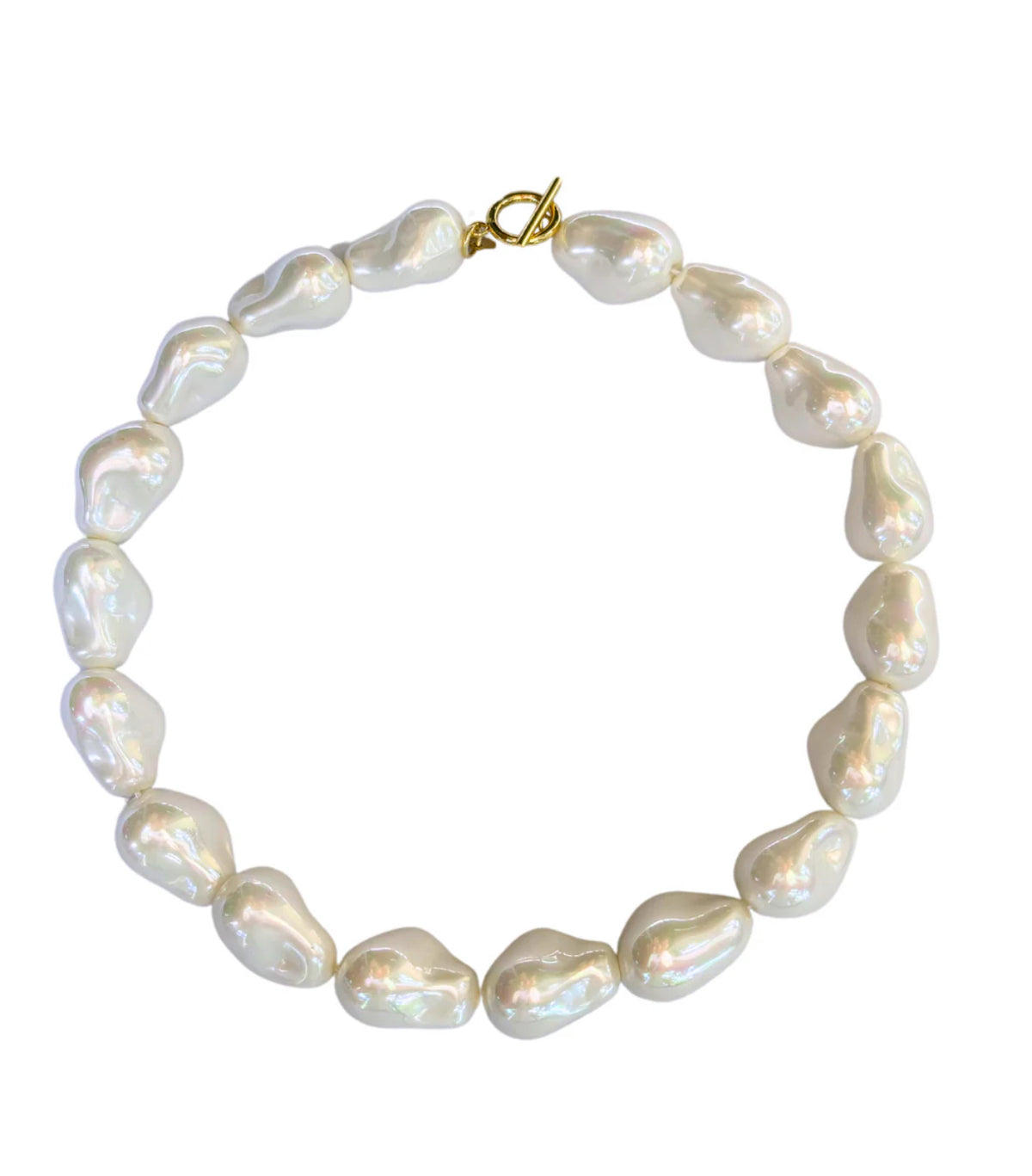 Indulge in our latest obsession: the Ariel Pearl Collar. This gorgeous and stylish accessory is a must-have for any fashion-forward individual. You will love the statement and sophistication this piece adds to your outfit!

16" round
synthetic pearl. White 