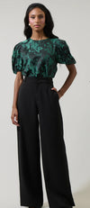 Palmina Jacquard Puff Sleeve Top