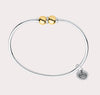 Add to your original design collection of the Cape Cod Jewelry®️ with a sterling silver bangle and double  ball available in sterling silver, 14k yellow gold.   Gold and silver shown