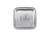 MARIPOSA I DO BEADED SQUARE TRAY