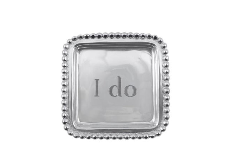 MARIPOSA I DO BEADED SQUARE TRAY