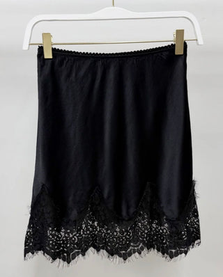 Milio Milano Lace Hem Mini Skirt