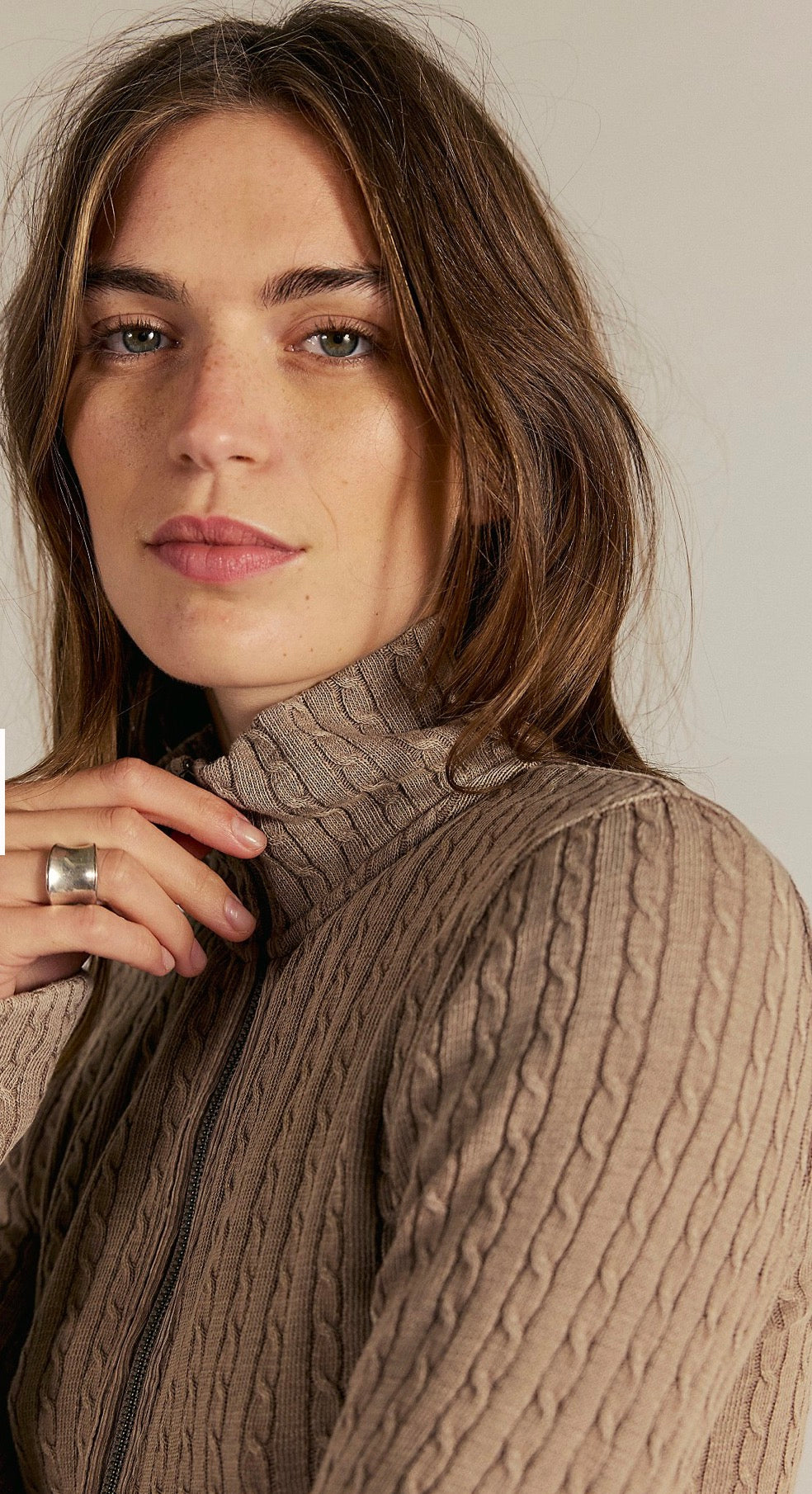 We The Free Brunch Girl Zip-Up In Cocoa