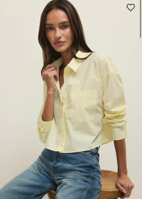 Z Supply LISETTE POPLIN TOP IN PINEAPPLE