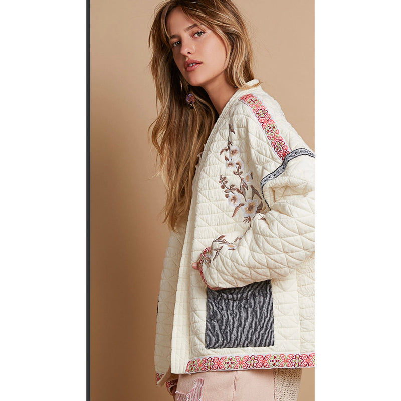 Embroidered Quilted Jacket