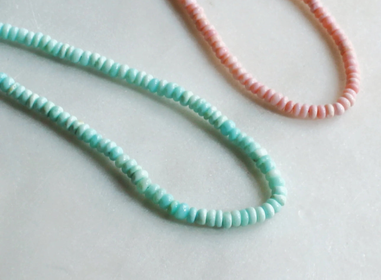 Pink/ Aqua  Opal Necklace Water Friendly