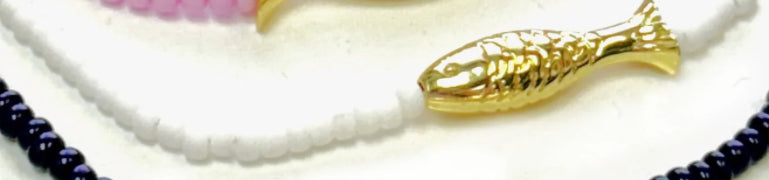 Lucky Fish Beaded Necklace Water Friendly