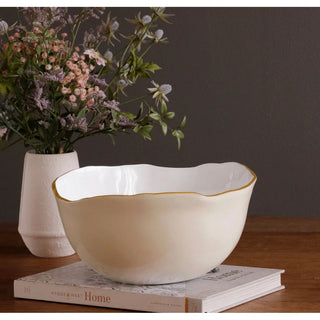 BEATRIZ BALL - ENCANTO OSAKA LARGE BOWL TURQUOISE & WHITE or CREAM & WHITE