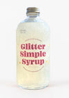 Level up your cocktails, mocktails, and iced tea with our glitter-infused. This is a rich simple syrup with 2 parts of sugar to 1 part of water.
The glitter is FDA approved and remarkably reflective. It stays suspended for a long time thanks to the richness of the simple syrup.
Buy one for yourself and give another as a gift
