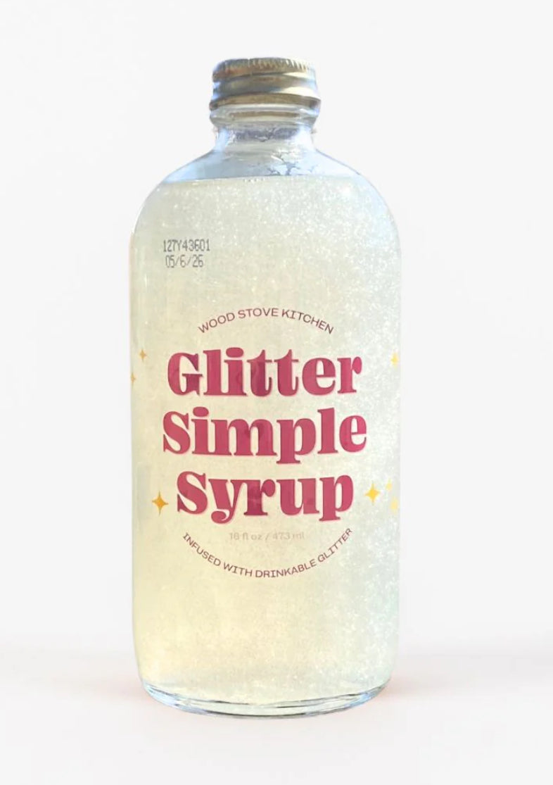 Level up your cocktails, mocktails, and iced tea with our glitter-infused. This is a rich simple syrup with 2 parts of sugar to 1 part of water.
The glitter is FDA approved and remarkably reflective. It stays suspended for a long time thanks to the richness of the simple syrup.
Buy one for yourself and give another as a gift