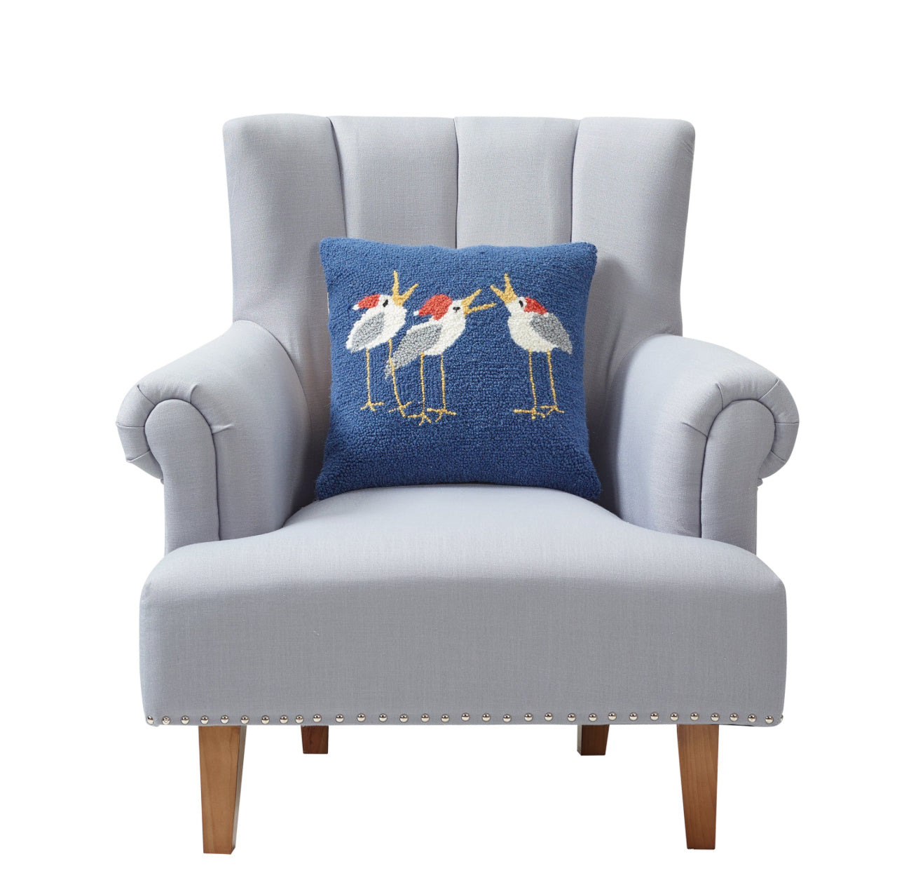 Kate Nelligan Caroling Seagulls Hook Pillow