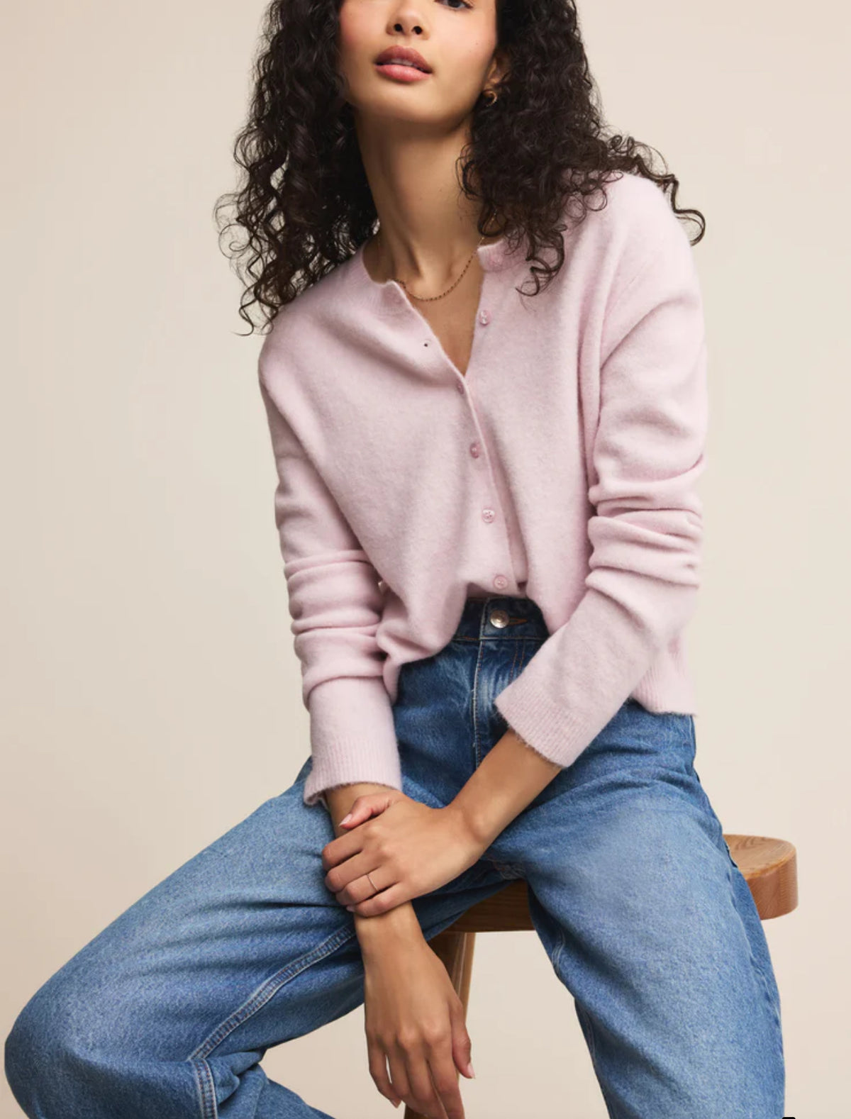 Z SUPPLY MEDINA COZY CARDIGAN Washed PINK