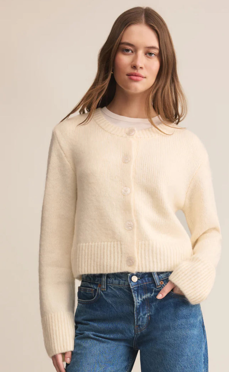 Cream button down cardigan 