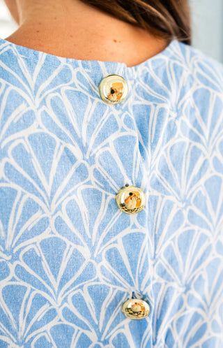 Seashell Print Maxi Skirt Set-Sail To Sable