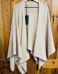 MILIO MILANO KNIT DOLMAN OPEN CARDIGAN IN BLACK