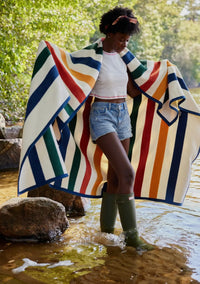Chappy Wrap Vintage Casco Bay Stripe Blanket