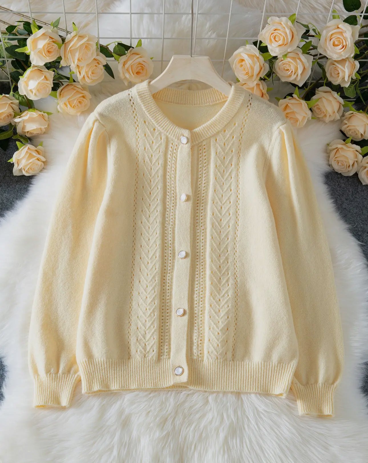 Cable Cut Out Cardigan
