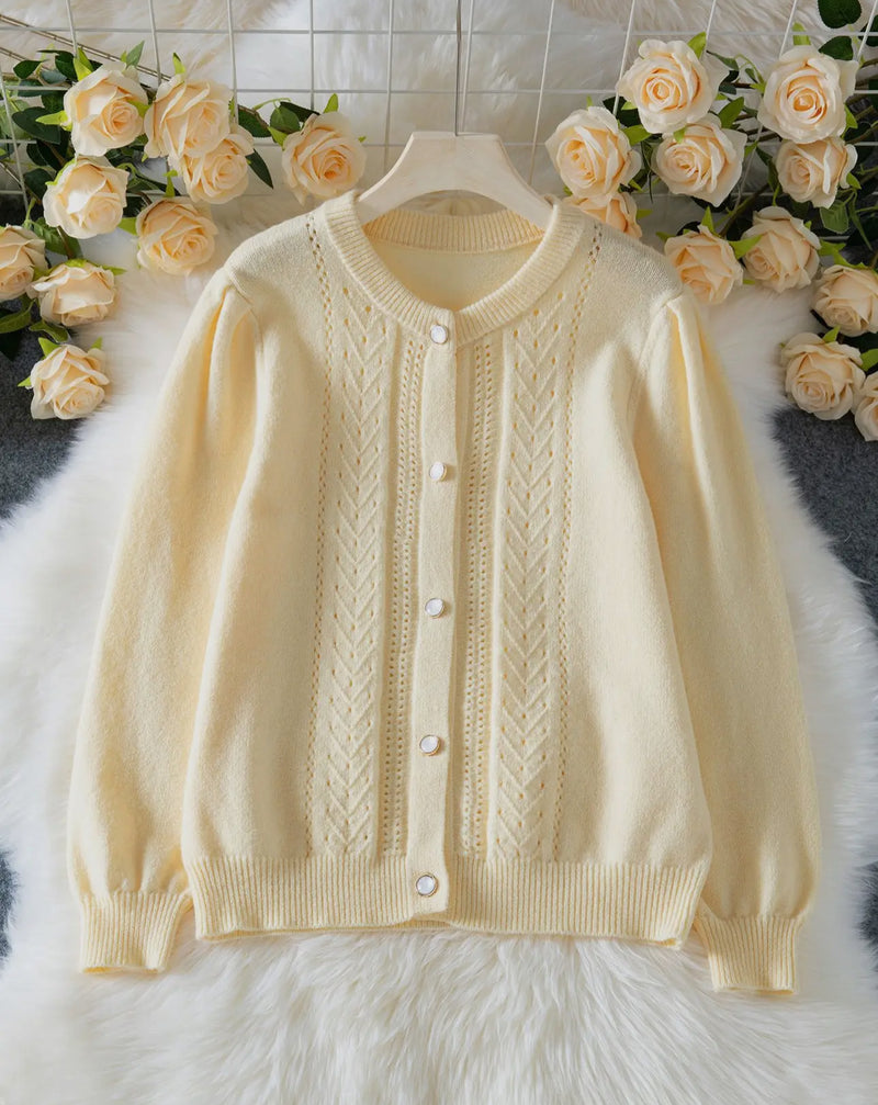 Cable Cut Out Cardigan
