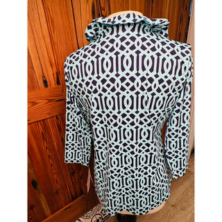 Lulu B Ruffle Neck 3/4 Sleeve UPF50+ Top