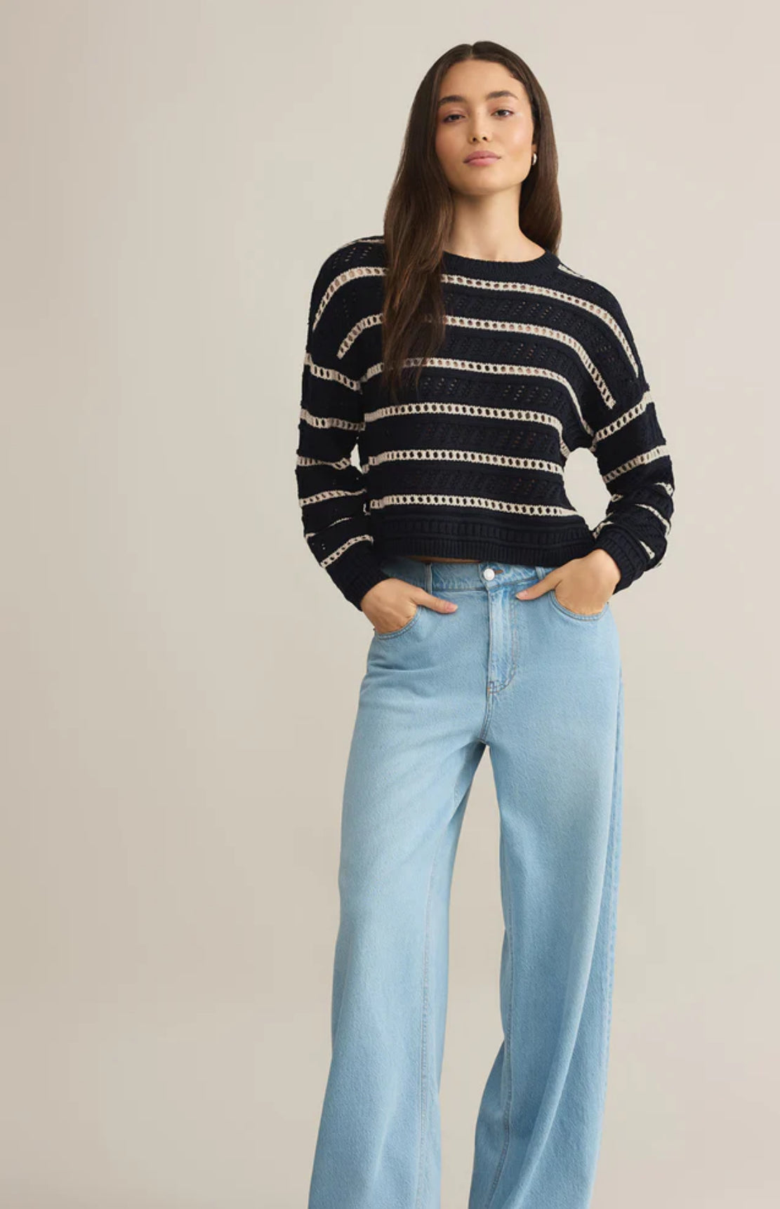 Z SUPPLY ESTERO STRIPE SWEATER