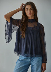 Lace Mock Neck Top