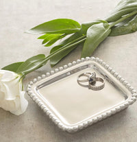 MARIPOSA I DO BEADED SQUARE TRAY