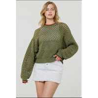 Eyelet Knot Sweater