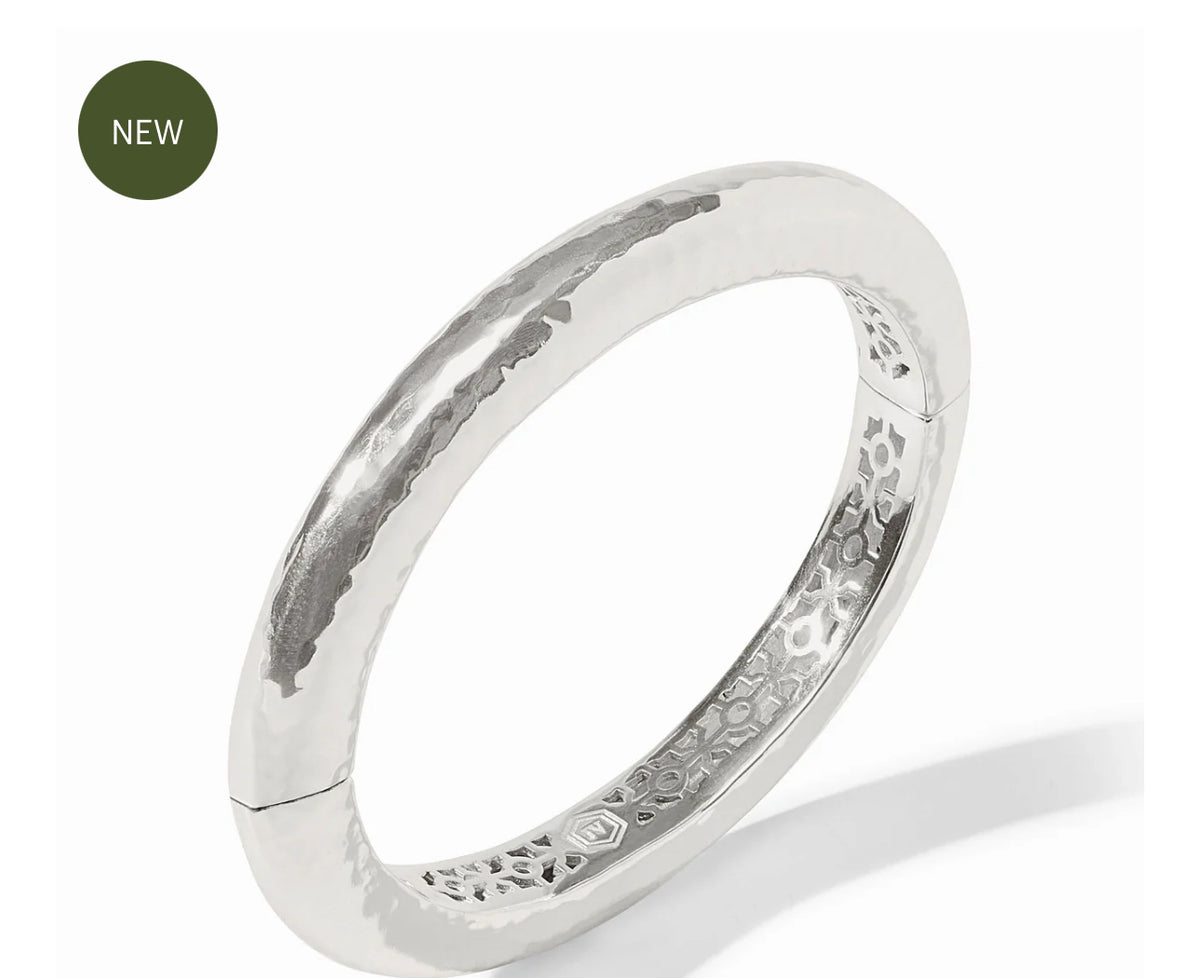 Julie Vos Catalina Hinge Bangle Silver