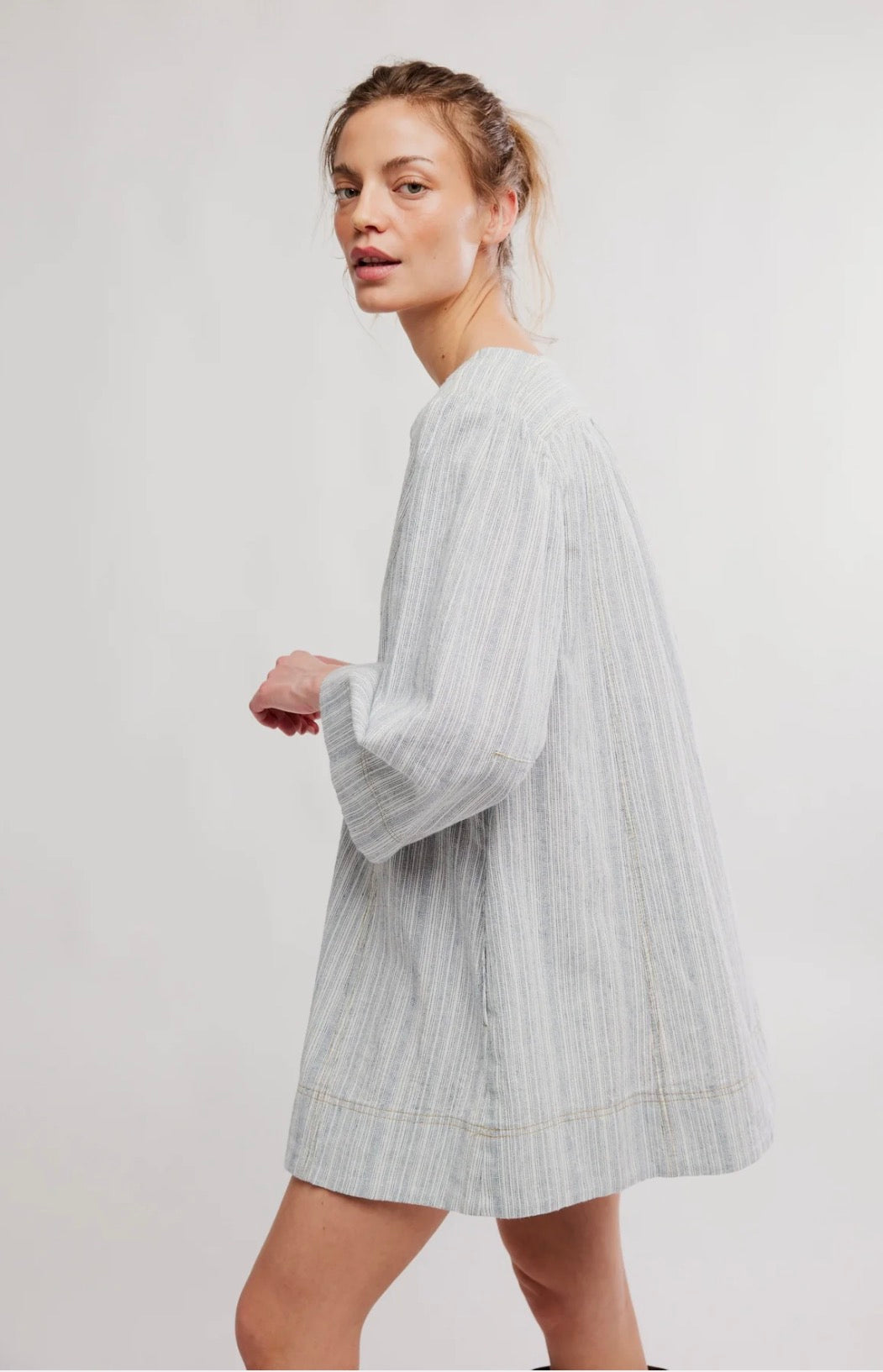 Free People GOLDIE BALOON SLEEVE | INDIGO COMBO