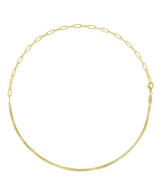 Lola Oval & Rounded Box Split Chain 3.5mm 18”