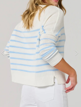 Coastal Lobster Striped Relaxed Knit Sweater