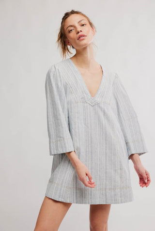 Free People GOLDIE BALOON SLEEVE | INDIGO COMBO