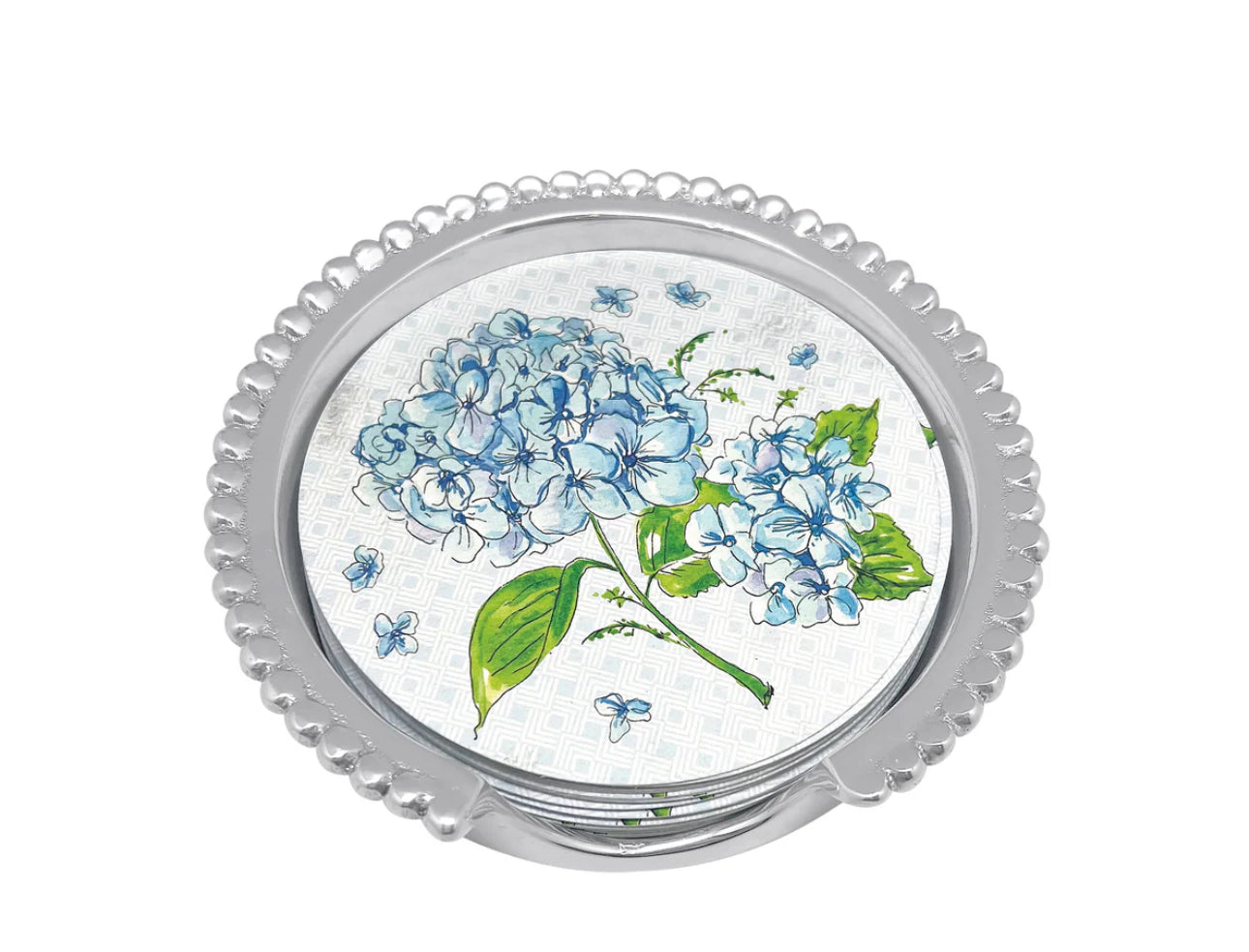 MARIPOSA HYDRANGEA BEADED COASTER SET