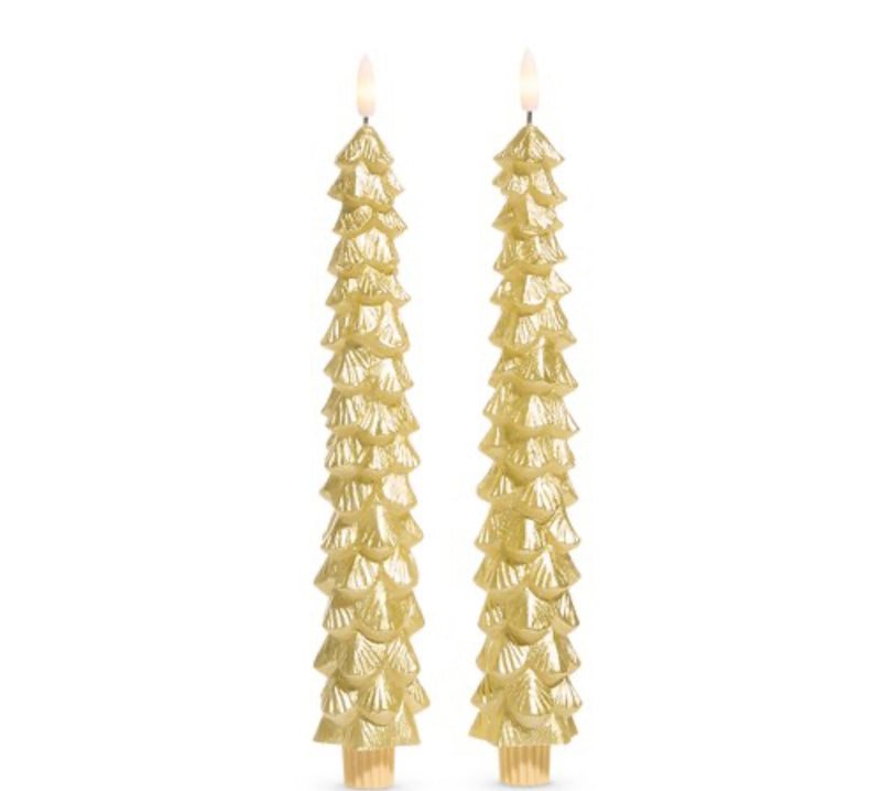 Gold Tree Flameless Candles and Tree Tapers