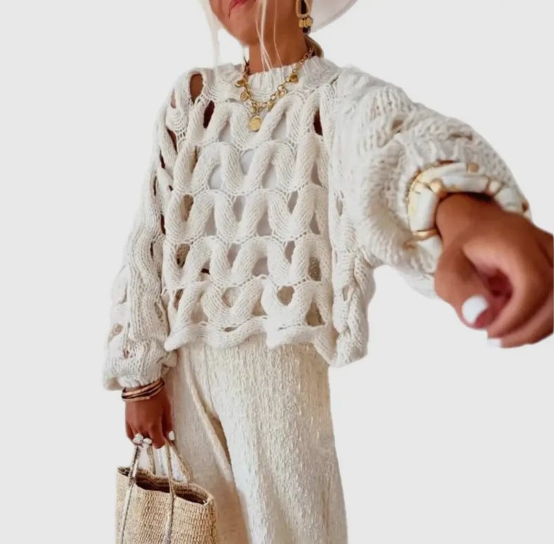 Hollow Out Hook Sweater