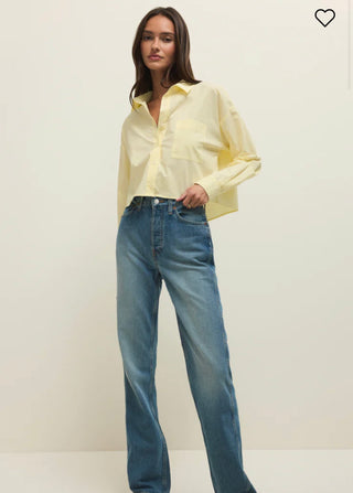 Z Supply LISETTE POPLIN TOP IN PINEAPPLE