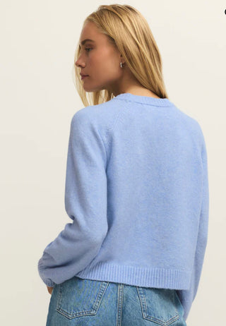 Z Supply Coming Up Sweater Blue Light