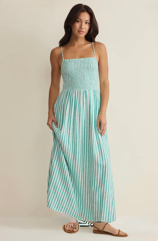 Z SUPPLY BAYSIDE STRIPE LINEN MAXI DRESS