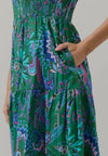 Vespa Floral Sunfire Tiered Midi Dress