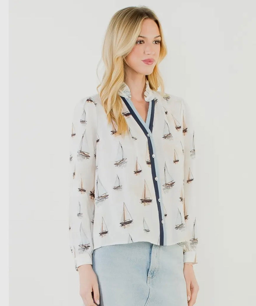 Long Sleeve Sailboat Shirt