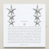 3 starfish silver earrings 
