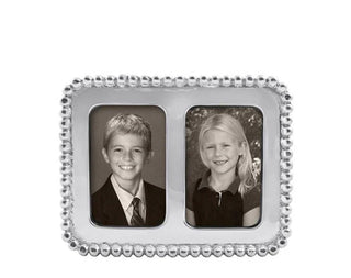 Mariposa String of Pearls Double Beaded 2x3 Photo Frame