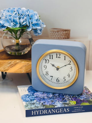 Coastal Chic 7-Inch Square Wall & Shelf Clock – Minimalist Beach House Decor