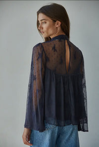 Lace Mock Neck Top