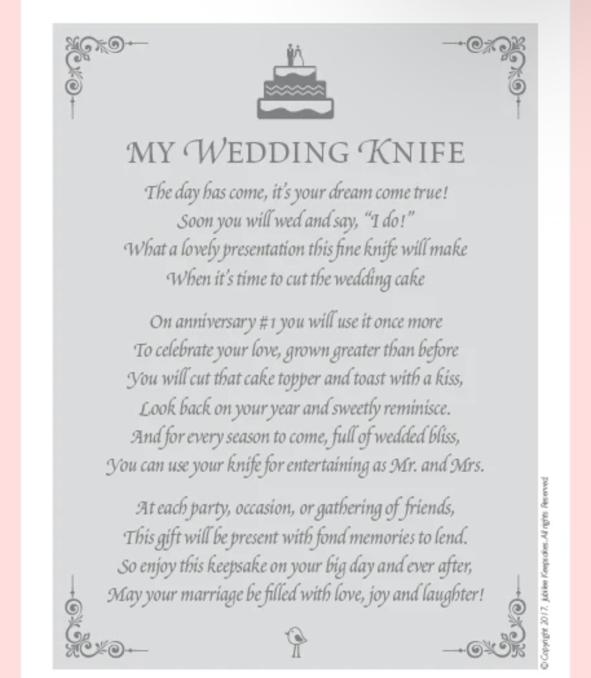 The Keepsake Wedding Knife