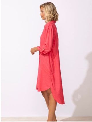 Escape by Habitat Getaway Relaxed Shirt Dress – Poppi Pink