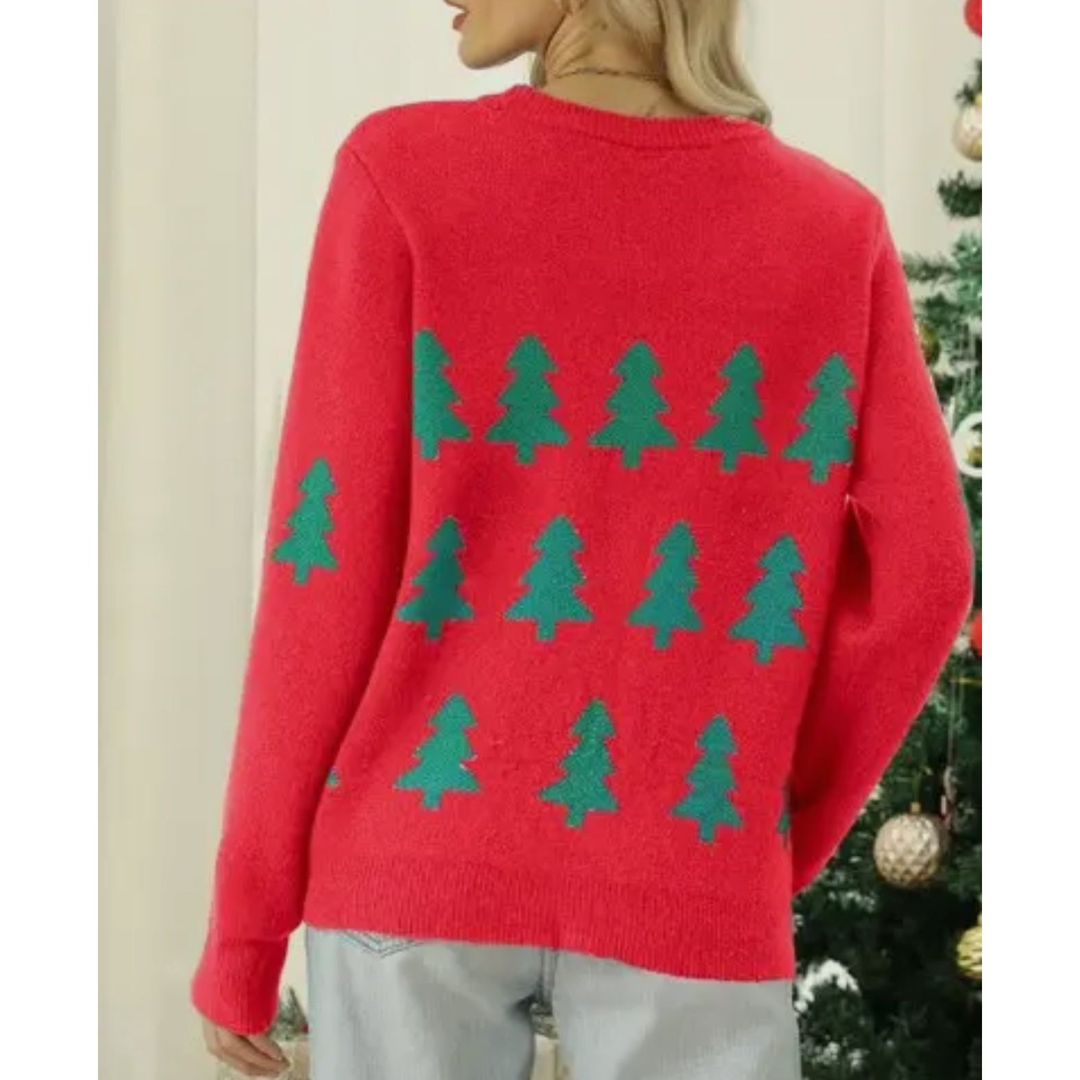 Christmas Tree Jacquard Sweater