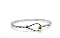 Cape Cod Sailors Hook  Twist Bracelet Silver or Two-Tone Authentic LeStage Retailer