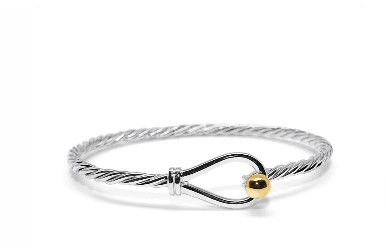 Cape Cod Sailors Hook  Twist Bracelet Silver or Two-Tone Authentic LeStage Retailer